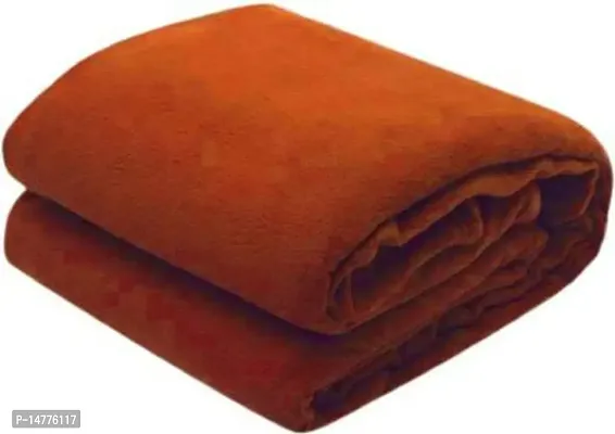 VORDVIGO? Soft Warm Fleece Material Single Bed Polar Blanket - Orange (60*90 inches)