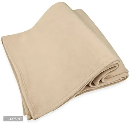 VORDVIGO? Single Bed Soft Touch Light Weight Polar Fleece Blanket||Warm Bedsheet for Light Winters,Summer/AC Blankets for Home- Cream (60 * 90 inches)