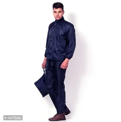 VORDVIGO Waterproof Rain coat for Men for Biker Raincoat for Men Raincoat | Rainwear | Rainsuit | Overcoat for Men (Black  Blue)