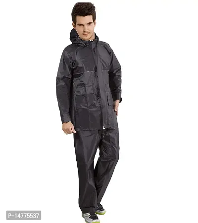 Rain Coat For Men Waterproof Raincoat With Hood Rain Coat For Men Bike Rain Suit Rain Jacket Suit Black Blue-thumb2