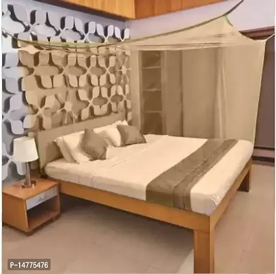 VORDVIGO Mosquito Net for Double Bed Nylon Mosquito Net for Baby, Bedroom | Family_Size-6x6 FT_Color-Yellow