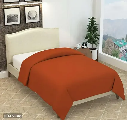 VORDVIGO Fleece Polar Single Bed Ac Blanket / Bedsheet for All Season, Color- Orange (228 x 152 cm)