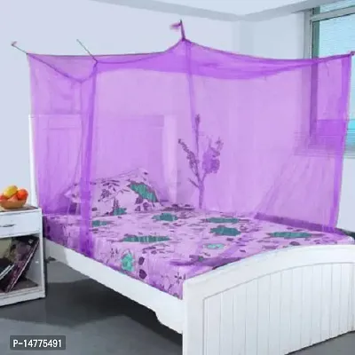 VORDVIGO Mosquito Net for Single Bed Nylon Mosquito Net for Baby | Bedroom | Family_Size-6x3 FT_Color-Purple-thumb0