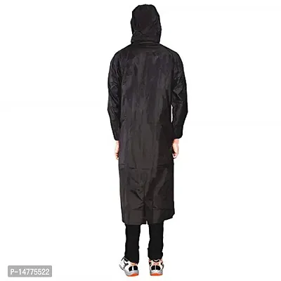 Men Solid Overcoat With Hoods And Side Pockets 100 Per Waterproof Raincoat For Men-thumb3