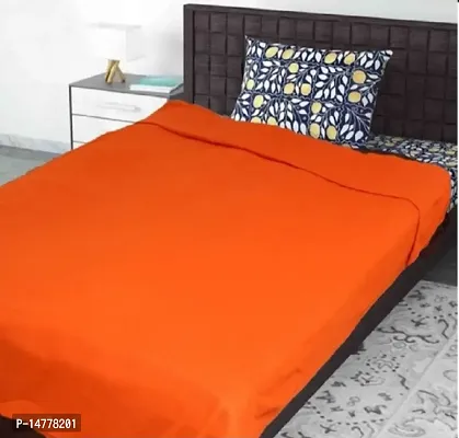 VORDVIGO Light Weight Polar Fleece Blanket for Single Bed Suitable for All Season (60 x 90 Inch ) (Orange)
