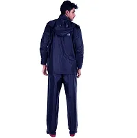 VORDVIGO Men's Rider Solid Raincoat Rainsuit Pant style with Jacket (Black  Blue)-thumb1