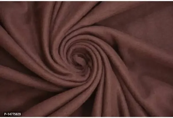 VORDVIGO? All Season Plain/Solid Light Weight Polar Fleece Single Bed Blanket (152 x 228 cm, Brown)-thumb3