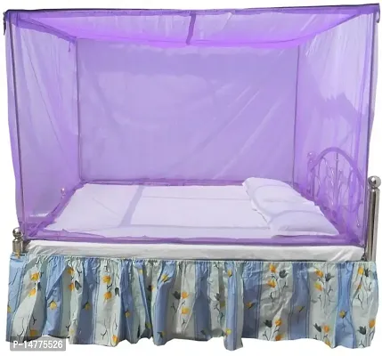 VORDVIGO Mosquito Net for Double Bed Nylon Mosquito Net for Baby, Bedroom, Family_Size-6x6 FT_Color-Purple