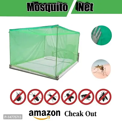 VORDVIGO Mosquito Net for Single Bed Nylon Mosquito Net for Baby | Bedroom | Family_Size-6x3 FT_Color-Green-thumb3