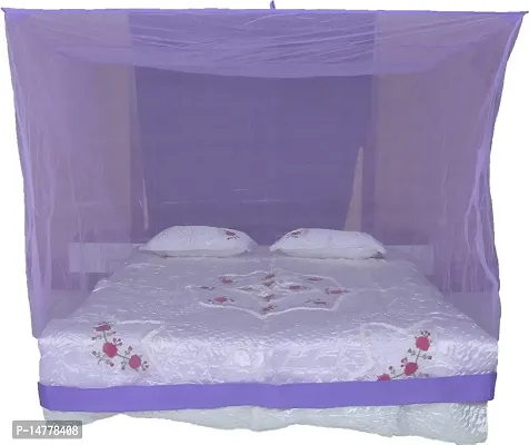 VORDVIGO Mosquito Net for Double Bed Nylon Mosquito Net for Baby | Bedroom | Family_Size-6x6 FT_Color-Purple