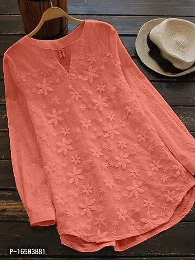 Classic Cotton Embroidered Tops for Women