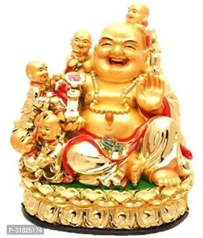 Arusha Fengshui Vastu Feng Shui Small Laughing Buddha with 5 Children Kid