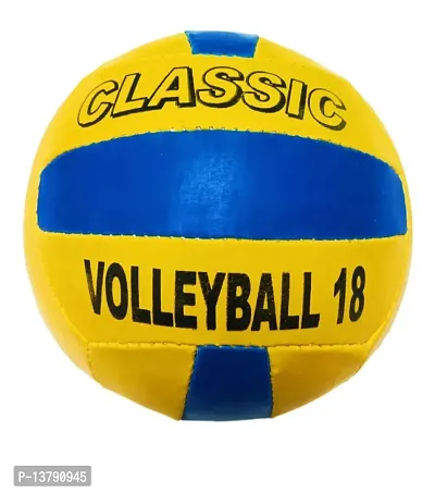 Classic Volleyball 18 Yellow Size-5 Official Size and Weight (Pack of 1)-thumb0