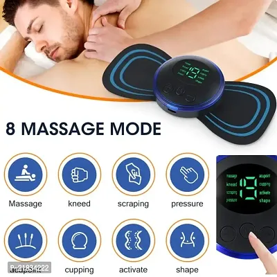 Mini Massager with 8 Modes.19 Strength Levels, Rechargeable Electric Massager Sticker, Cordless Massager, Portable Body Massage Patch For Men, Women, Shoulder, Arms, Legs, Neck Full Body-thumb0