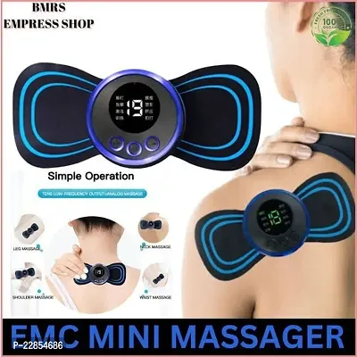 Body Massager, Wireless Portable Neck Massager with 8 Modes and 19 Strength Levels Rechargeable Pain Relief EMS Massage Machine for Shoulder, Arms, Legs, Back Pain, Butterfly Massager