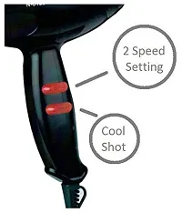 NV-6130 Professional 1800 Watt Hair Dryer with 2 Speed and 3 Temperature Setting Styling Nozzle and Removable Filter for Salon Women Girls Men-thumb1