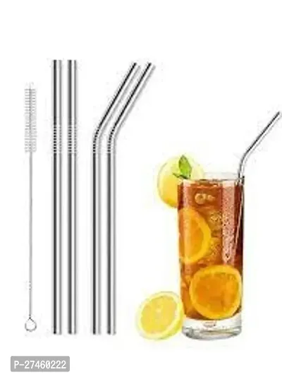 Sizzling Steel Straws for Drinking Straw Cleaning brushs Set (Steel Straw)-thumb0