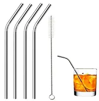 Sizzling Steel Straws for Drinking Straw Cleaning brushs Set (Steel Straw)-thumb2