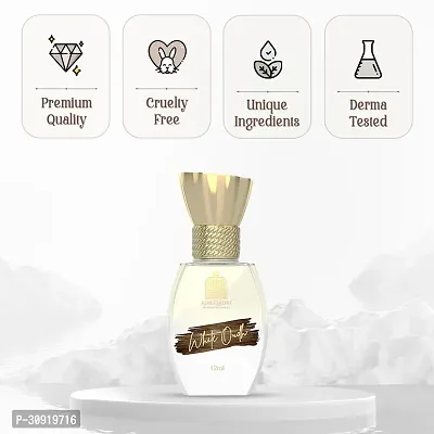 AdilQadri White Oudh Attar | Strong Masculine Scent | Non-Alcoholic Roll-On Attar For Men | Long Lasting Fragrance Roll-On Attar Perfume 12 ML