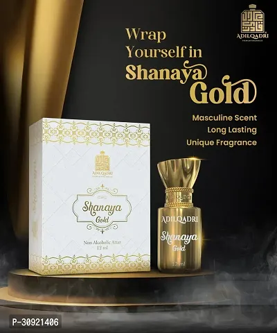 AdilQadri Shanaya Gold Attar | Arabic Fragrance | Non-Alcoholic Attar Perfume For Men  Women - 12 ML