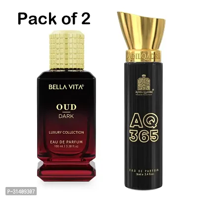 365 Liquid Perfume French and Bella Vita Luxury Men Oud Dark Eau De Perfume Pack of 2