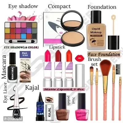 Women Makeup Kit and combo all pieces in one set (MULTICOLOR)