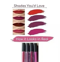 combo Of Different Color Matte Longlasting Liquid Lipstick Smudgeproof  Waterproof (Pack of 4) 650 gm-thumb1