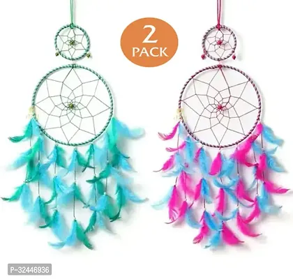 Stylish Multicolored Dream Catchers for Wall Hangings for Home Deacute;cor Pack of 2-thumb0