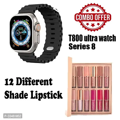 Long Lasting Lip Care Lipstick with Smart Watch, Pack of 12-thumb0