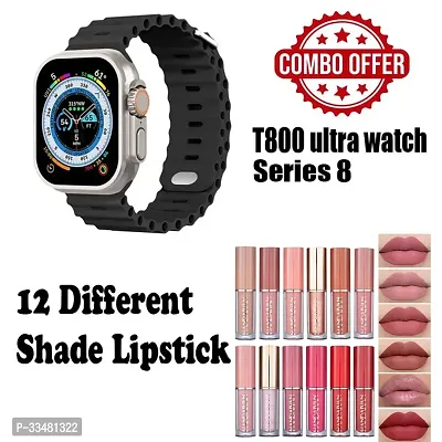 Long Lasting Lip Care Lipstick with Smart Watch, Pack of 12