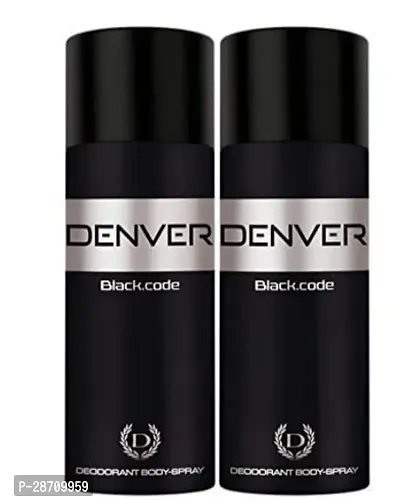 Flowless Denver Perfume Body Spray For Men Black , Long Lasting, No Gas, 1000 Sprays,165Ml Black Code Pack Of 2-thumb0