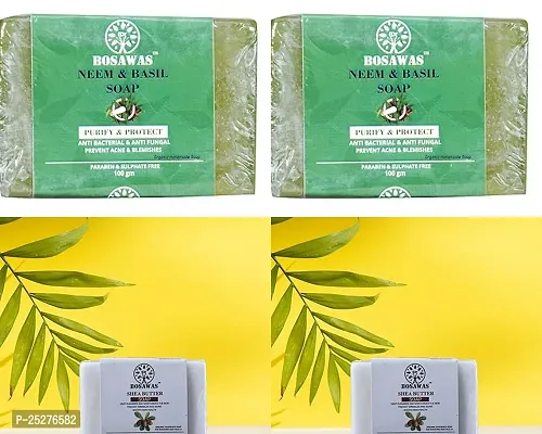 Bosawas Himalayan Neem And Butter Soap 100gm, Pack Of 4