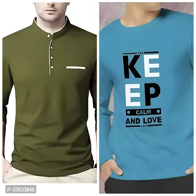 Reliable Polyester Tees For Men Pack Of 2