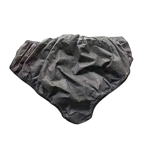 D-Core Disposable Panties for Women Spa, Maternity, Periods, Body Massage,Non 30 GSM Layered Women's Travelling Briefs Non Woven Panty Packs (Black 40 Pices)