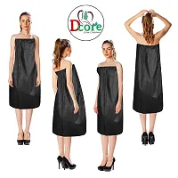 Hygiene Facial Care Parlour Body Massage Beauty Salon Spa Elastic Gown 35 GSM Wax Cutting Apron Sheet Non Woven Disposable Waxing Black For Men and Women-thumb1