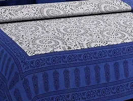 Comfortable Cotton Printed Double Bedsheet with Two Pillow Covers-thumb1