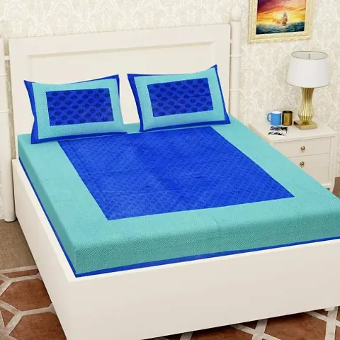 Cotton Queen Size Bedsheet With Pillow Covers