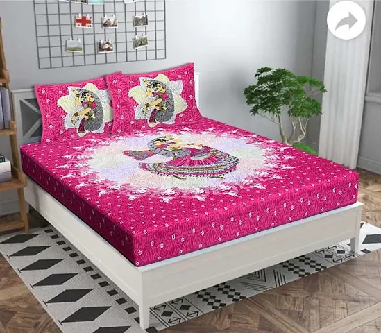 Cotton Printed Queen Size Bedsheet (90*100 Inch) Vol 3