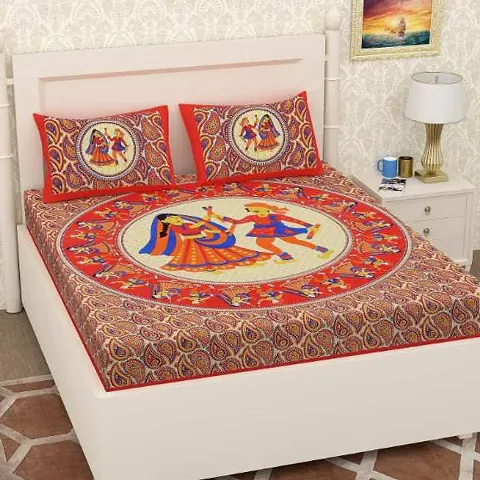 Cotton 90*90 Inch Double Bedsheets