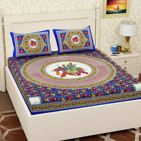 Cotton Printed Queen Size Bedsheet (90*100 Inch) Vol 1