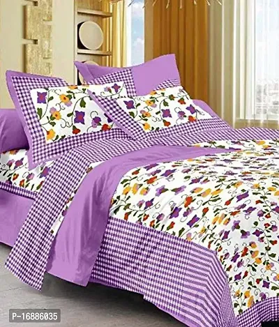 Monik Handicrafts Double Bedsheet Pure Cotton Rajasthani/Jaipuri Printed with 2 Pillow Covers,Size-(90 x 108 Inch) |Multicolor