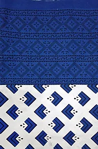 Monik Handicrafts Bright Cotton Double Bed Sheet Cotton Blue Abstract Printed (90 x 108 In)-thumb1