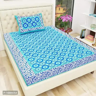 Monik Handicrafts Single Bedsheet(Size-60 X 90) with 1 Pillow Cover(Size-18 X 28)