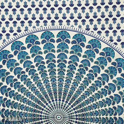 Monik Handicrafts Comfort Rajasthani Jaipuri Traditional Sanganeri Print 144 TC 100% Cotton Single Bedsheet with 1 Pillow Covers-thumb3