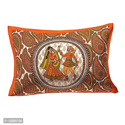 Monik Handicrafts?100% Cotton Rajasthani Jaipuri Traditional Single Bed Sheet with One Pillow Cover-thumb3