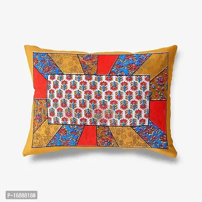 Monik Handicrafts 100% Cotton Rajasthani Jaipuri sanganeri Traditional Free Size Double Bed Sheet with 2 Pillow Covers Block Print (Multicolour)-thumb3