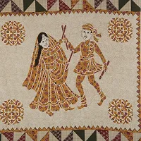 Monik Handicrafts Comfort Jaipuri Traditional Sanganeri Print 144 TC 100% Cotton Single Bedsheet with 1 Pillow Cover-thumb1