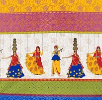 Monik Handicrafts Cotton 144 TC Bedsheet (Yellow_Standard)-thumb2