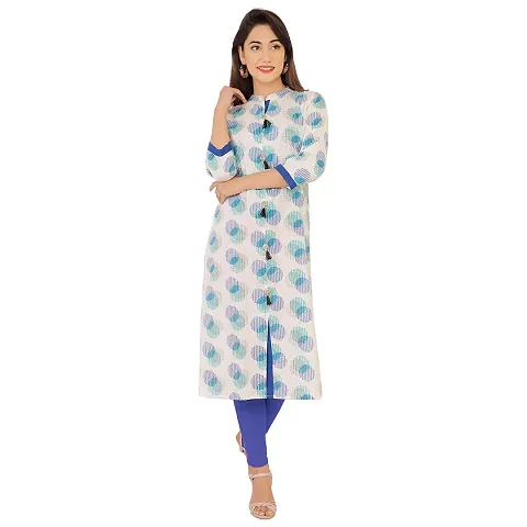 Stylish Cotton Printed A-Line Kurti