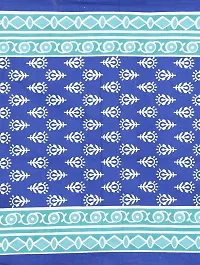 Monik Handicrafts Cotton 200 TC Bedsheet (Blue_King)-thumb2